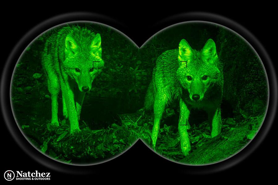 Night vision optics for wild game surveillance